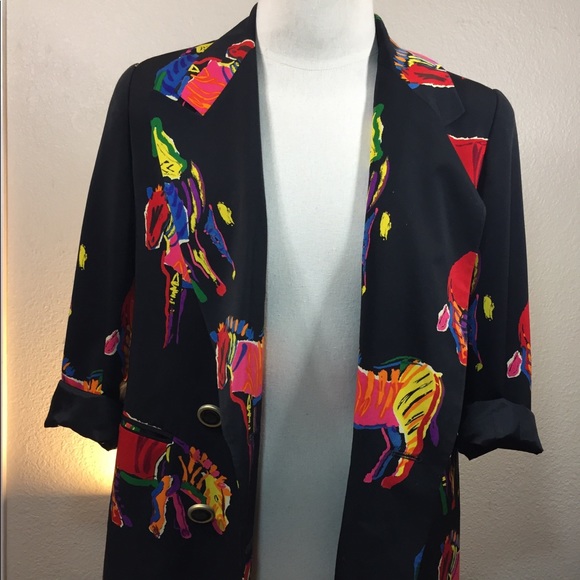SOLD Vintage abtract neon blazer - Picture 7 of 7